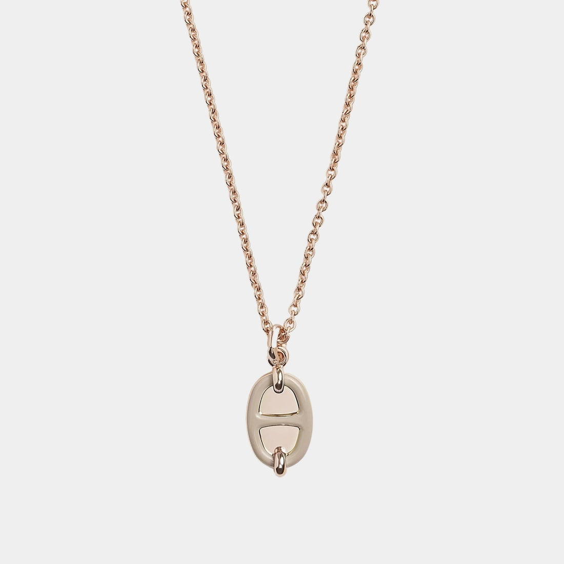 Mini Maillon Pendant Small Model Rose Gold Plated