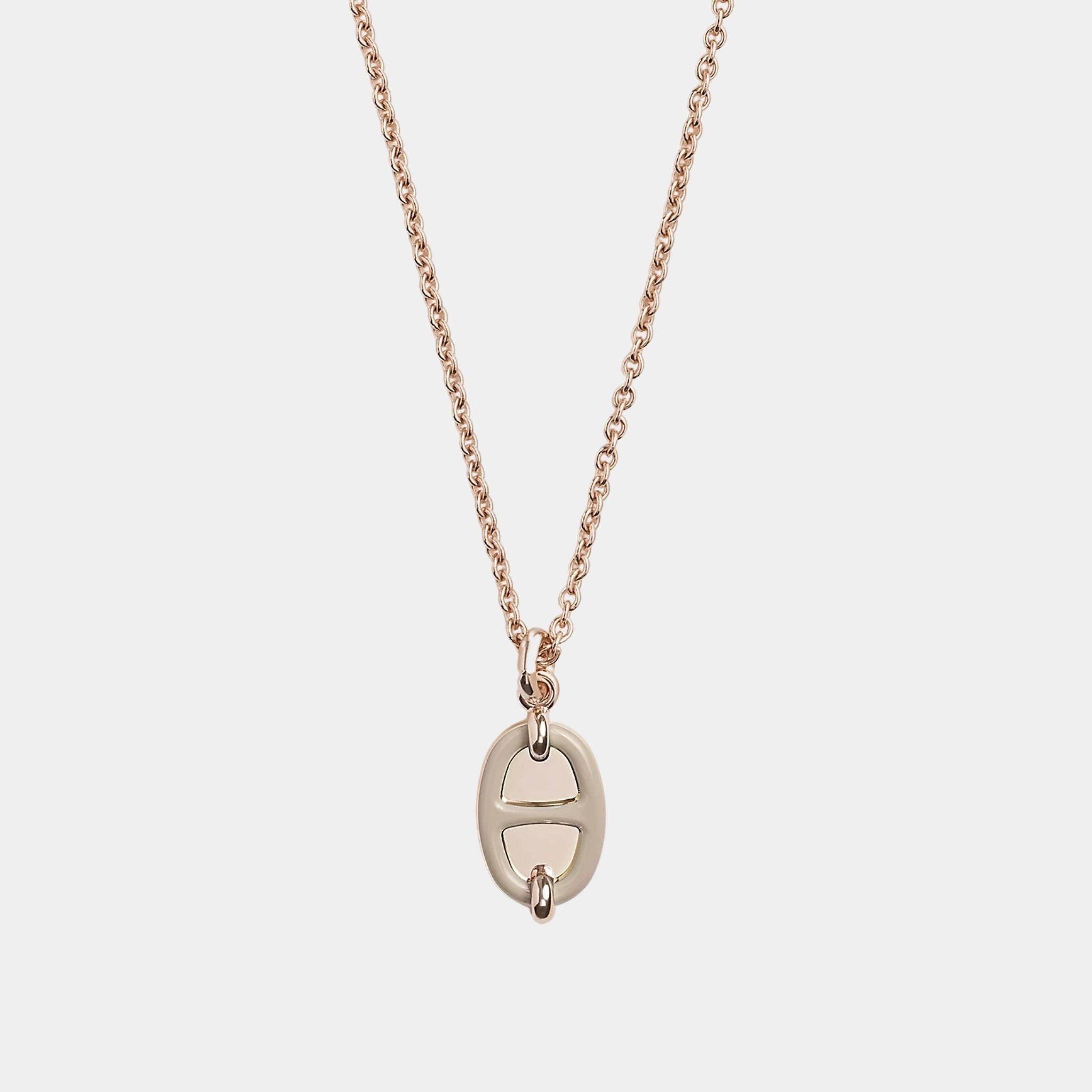 Mini Maillon Pendant Small Model Rose Gold Plated