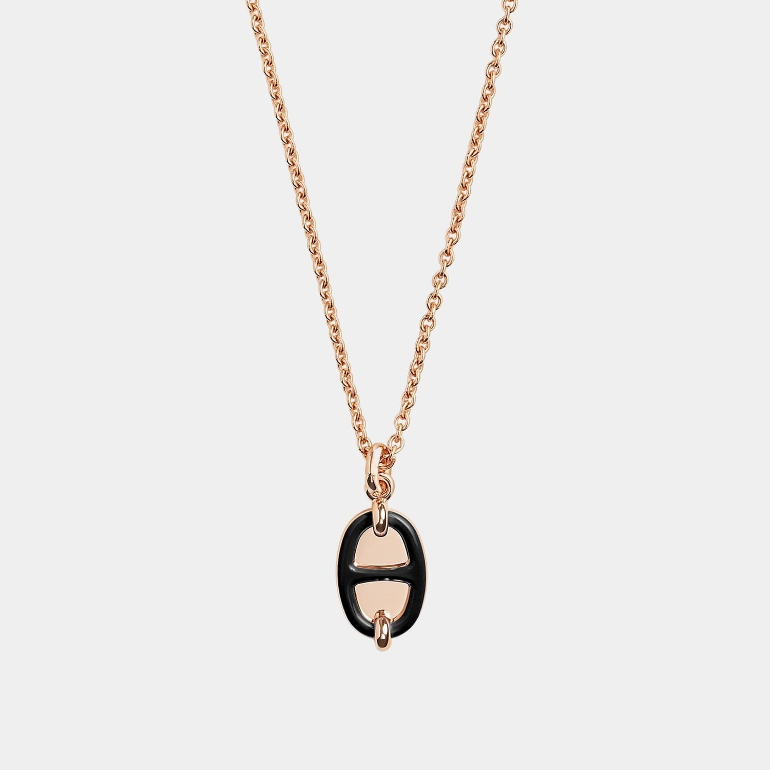 Mini Maillon Pendant Small Model Rose Gold Plated