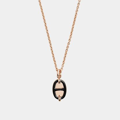 Mini Maillon Pendant Small Model Rose Gold Plated