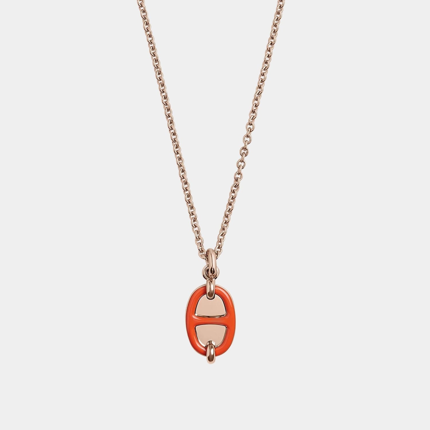 Mini Maillon Pendant Small Model Rose Gold Plated