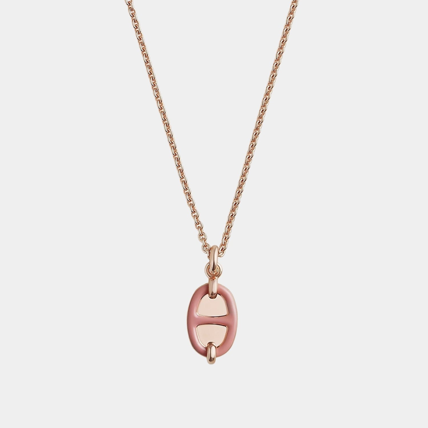Mini Maillon Pendant Small Model Rose Gold Plated