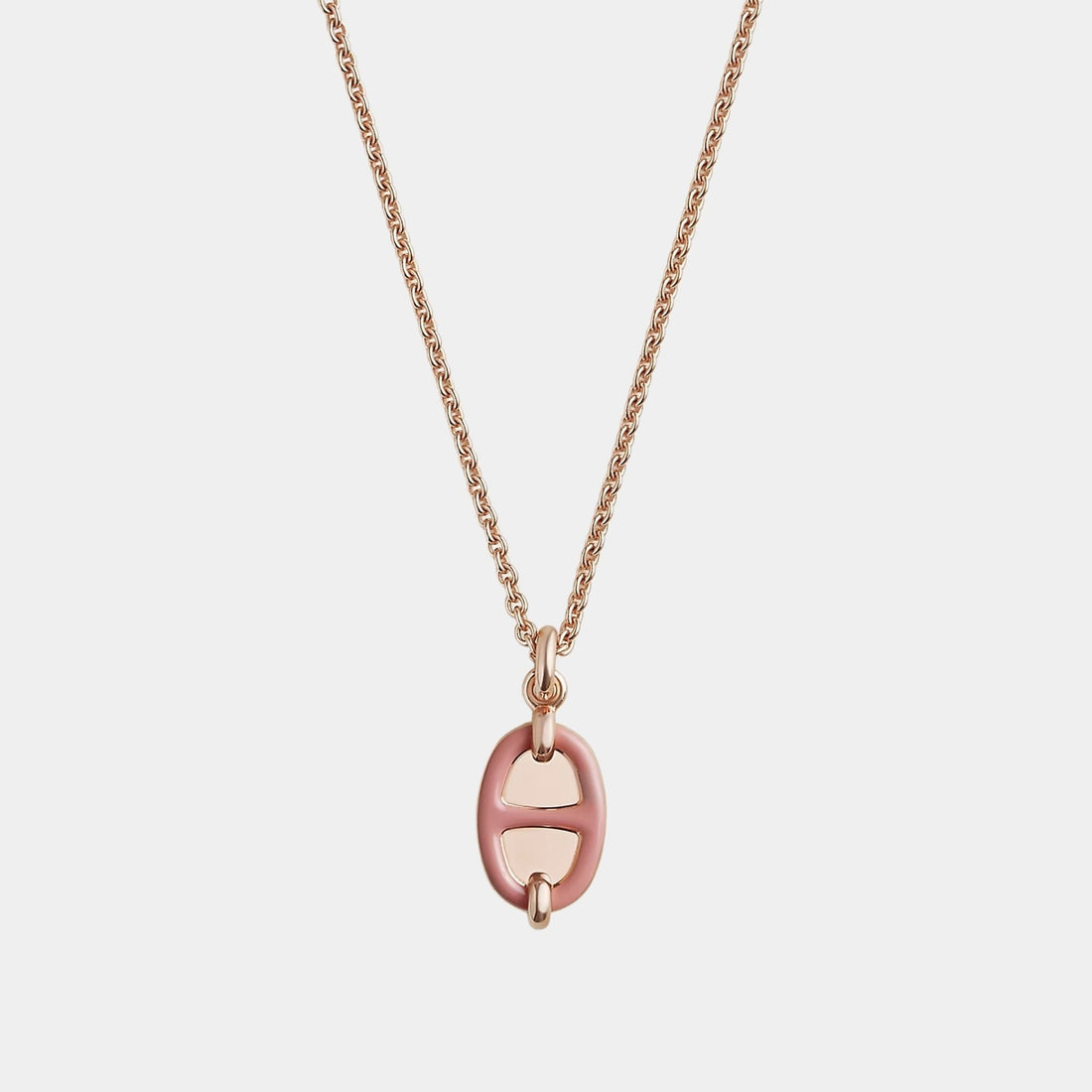 Mini Maillon Pendant Small Model Rose Gold Plated