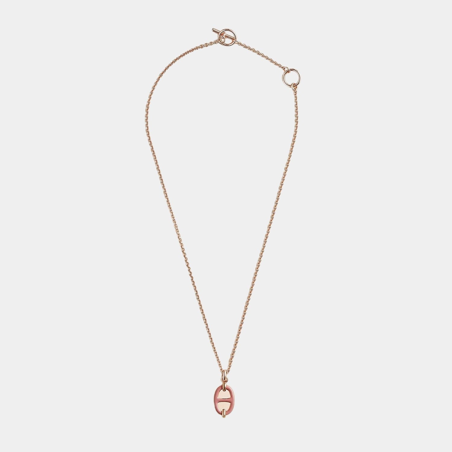 Mini Maillon Pendant Small Model Rose Gold Plated