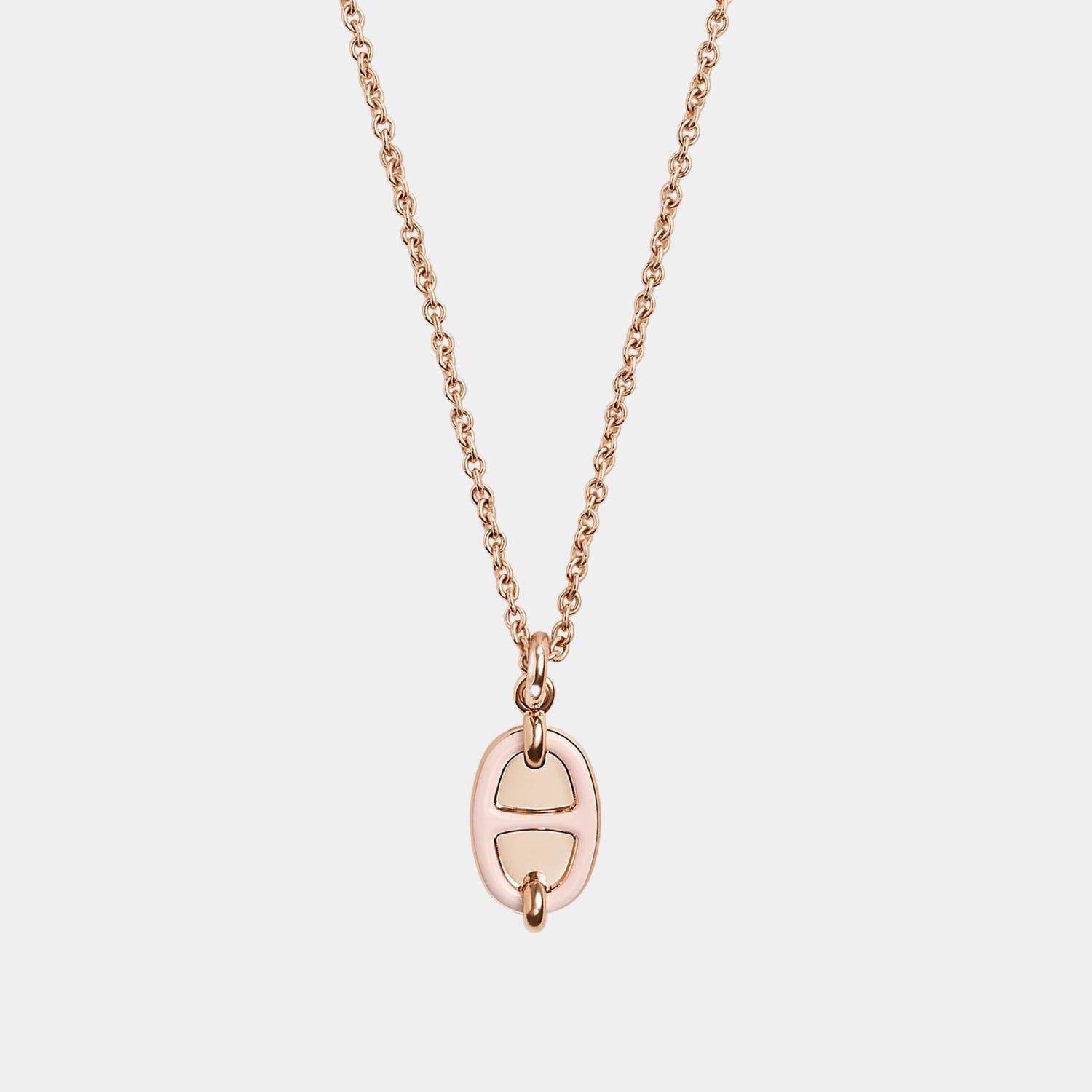 Mini Maillon Pendant Small Model Rose Gold Plated
