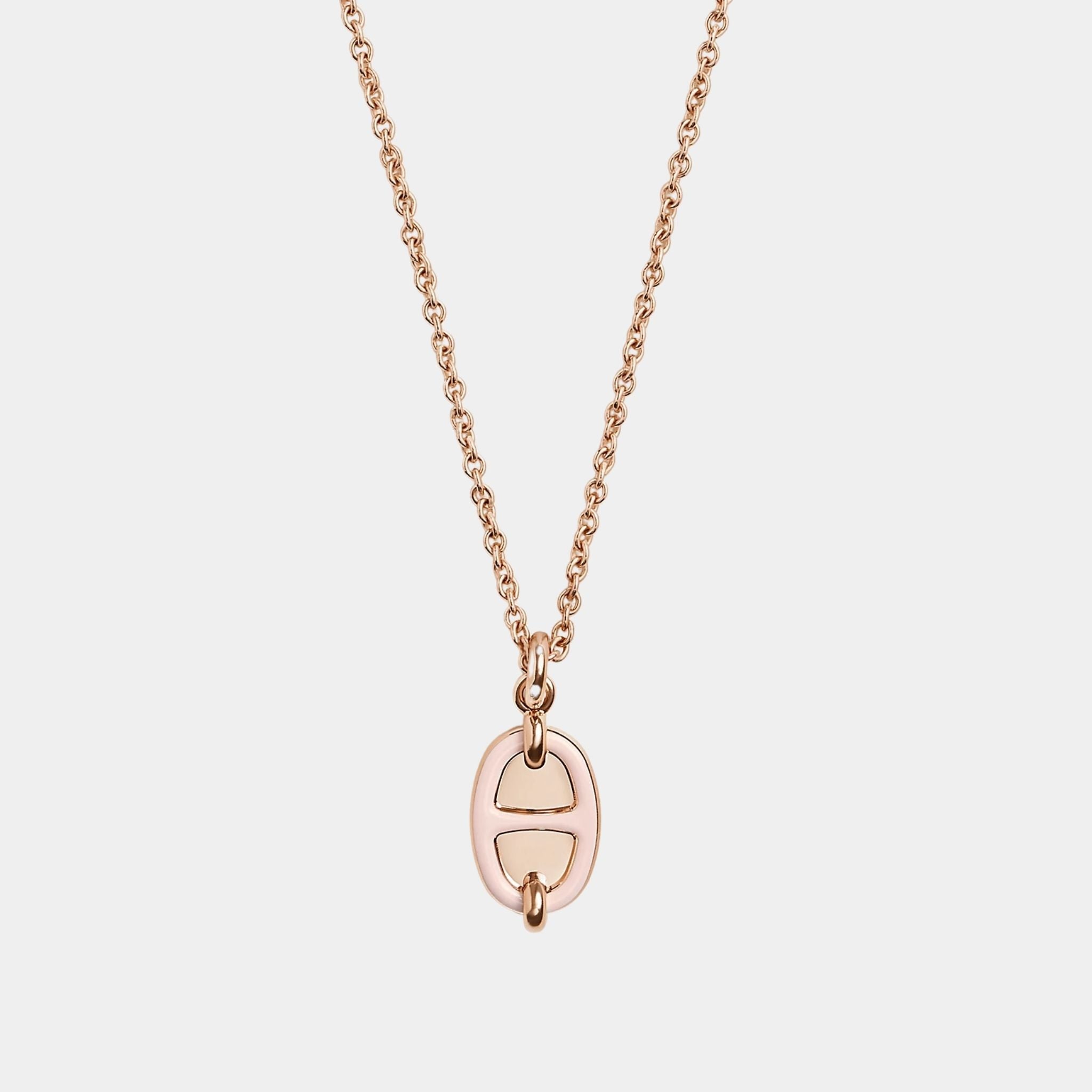 Mini Maillon Pendant Small Model Rose Gold Plated