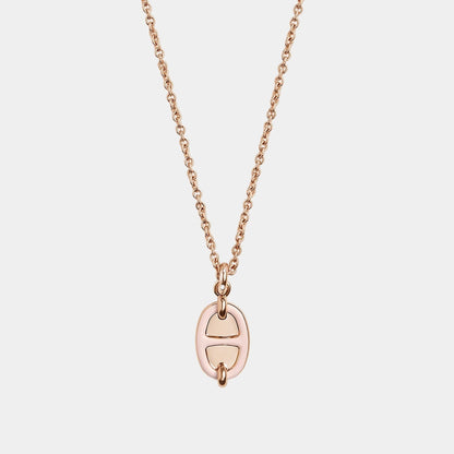 Mini Maillon Pendant Small Model Rose Gold Plated