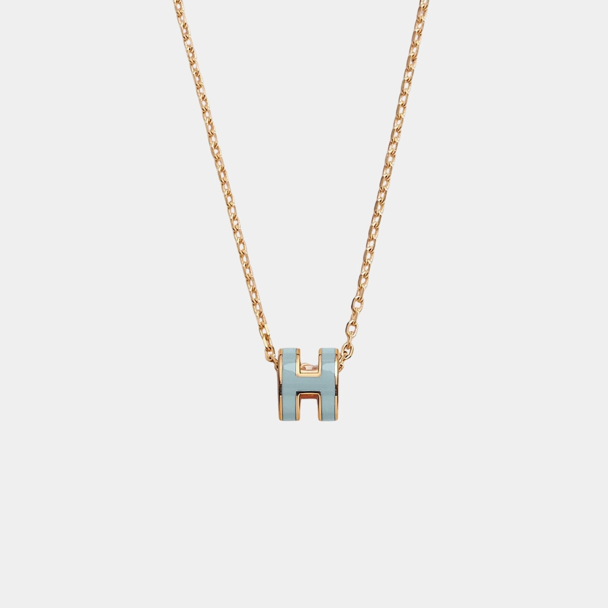 Mini Pop H Pendant Gold Plated