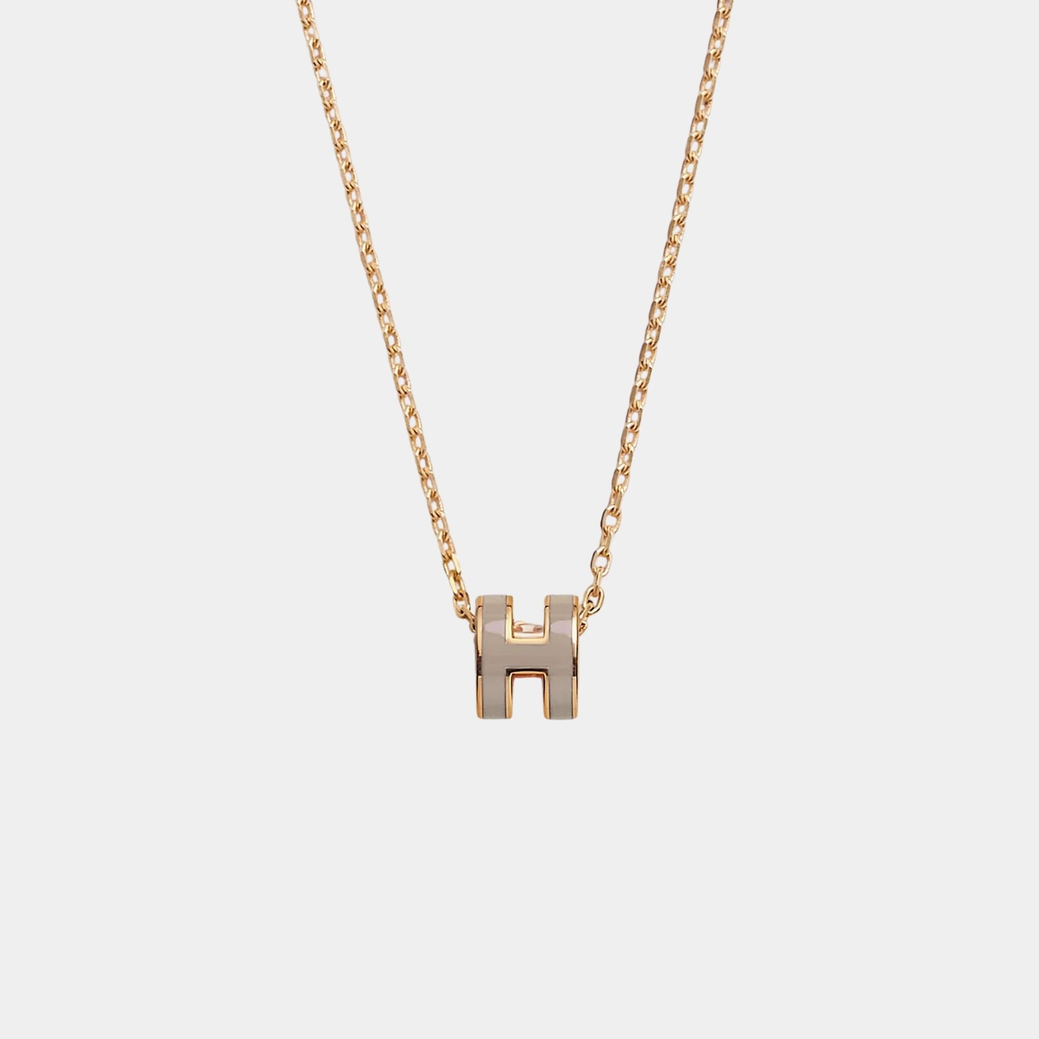 Mini Pop H Pendant Gold Plated
