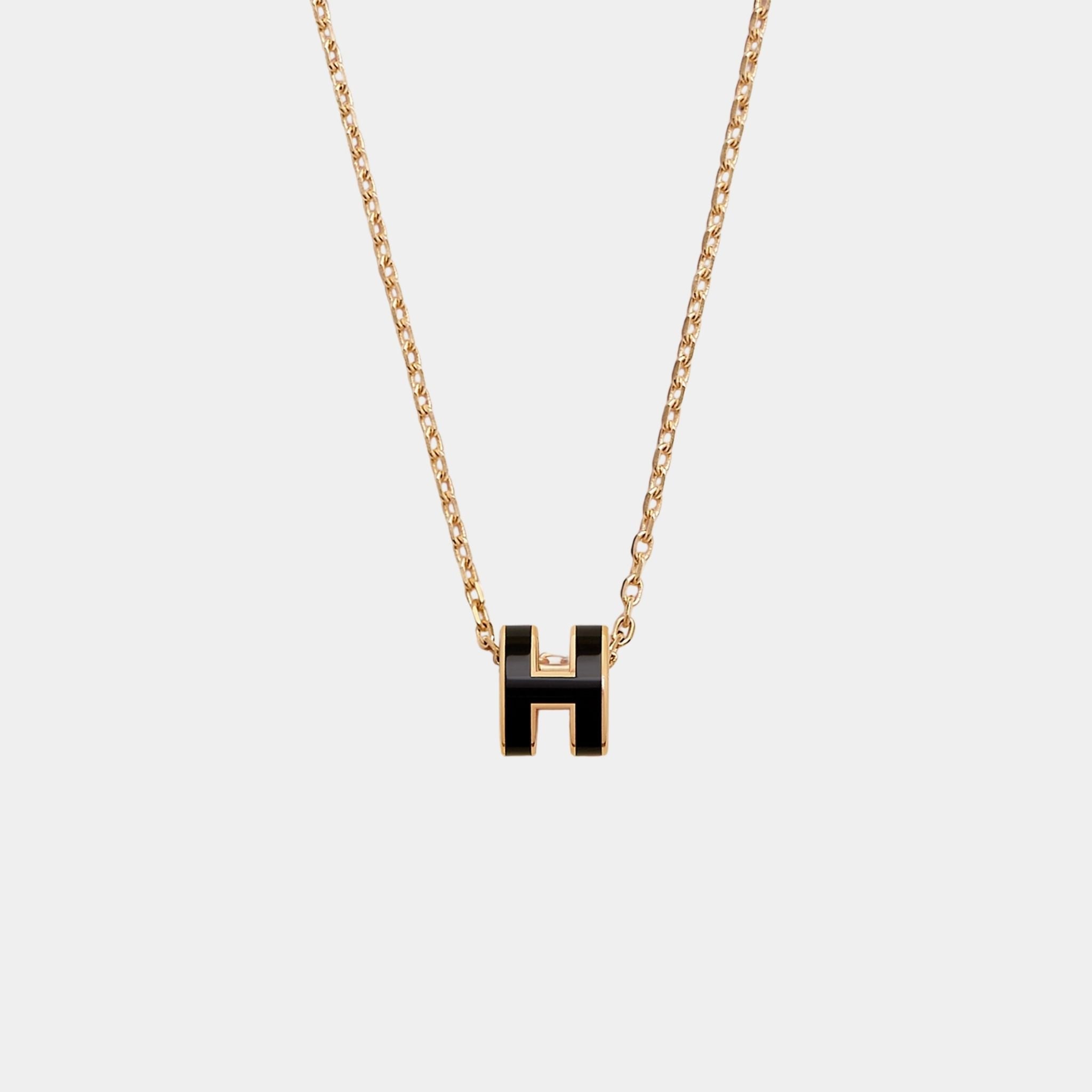 Mini Pop H Pendant Gold Plated