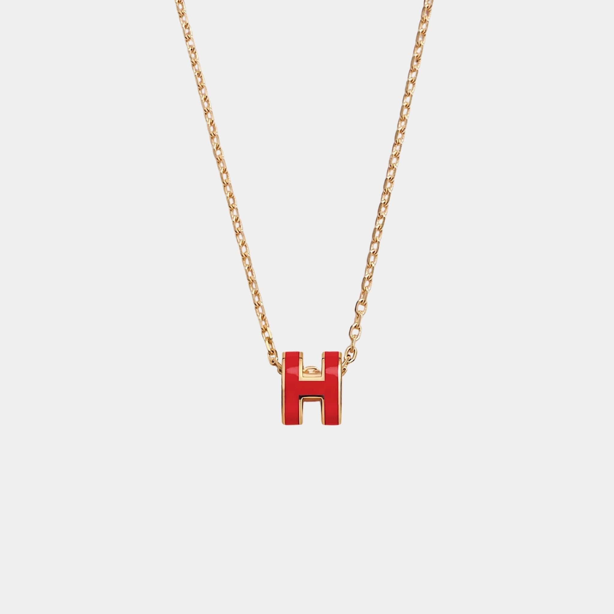 Mini Pop H Pendant Gold Plated