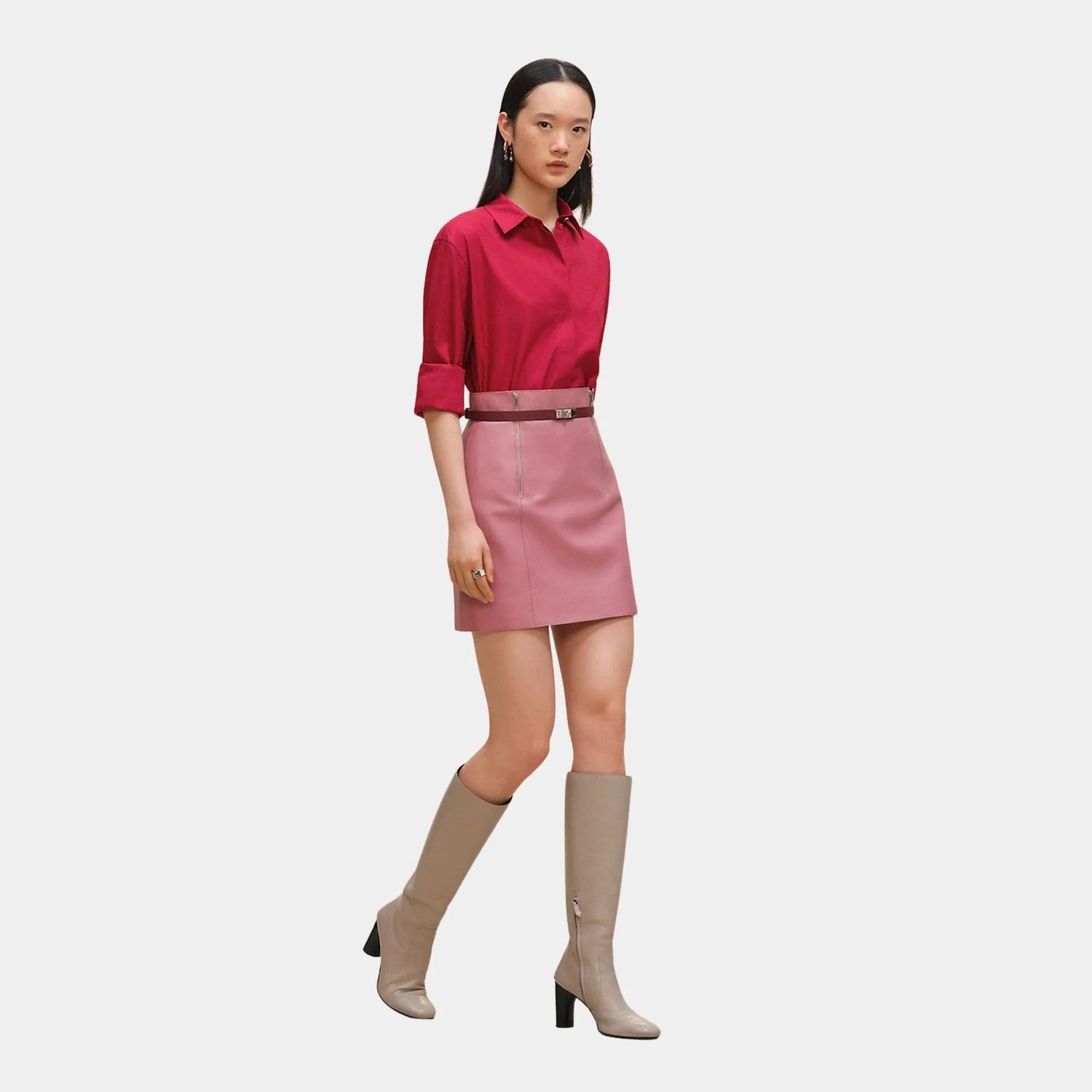 Miniskirt in Grained Goatskin