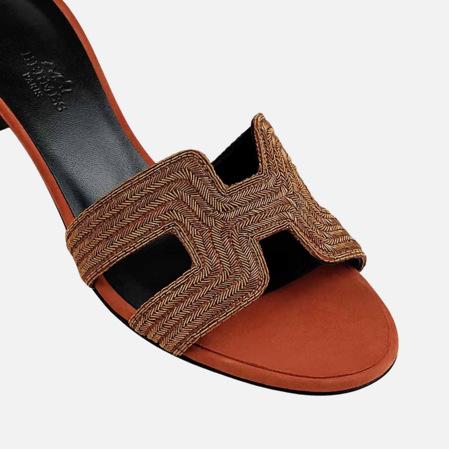 Oasis Sandal Suede Goatskin And Dabka