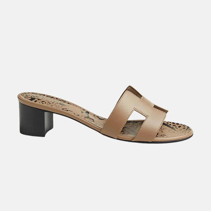 Oasis Sandals Calfskin Beige Argile