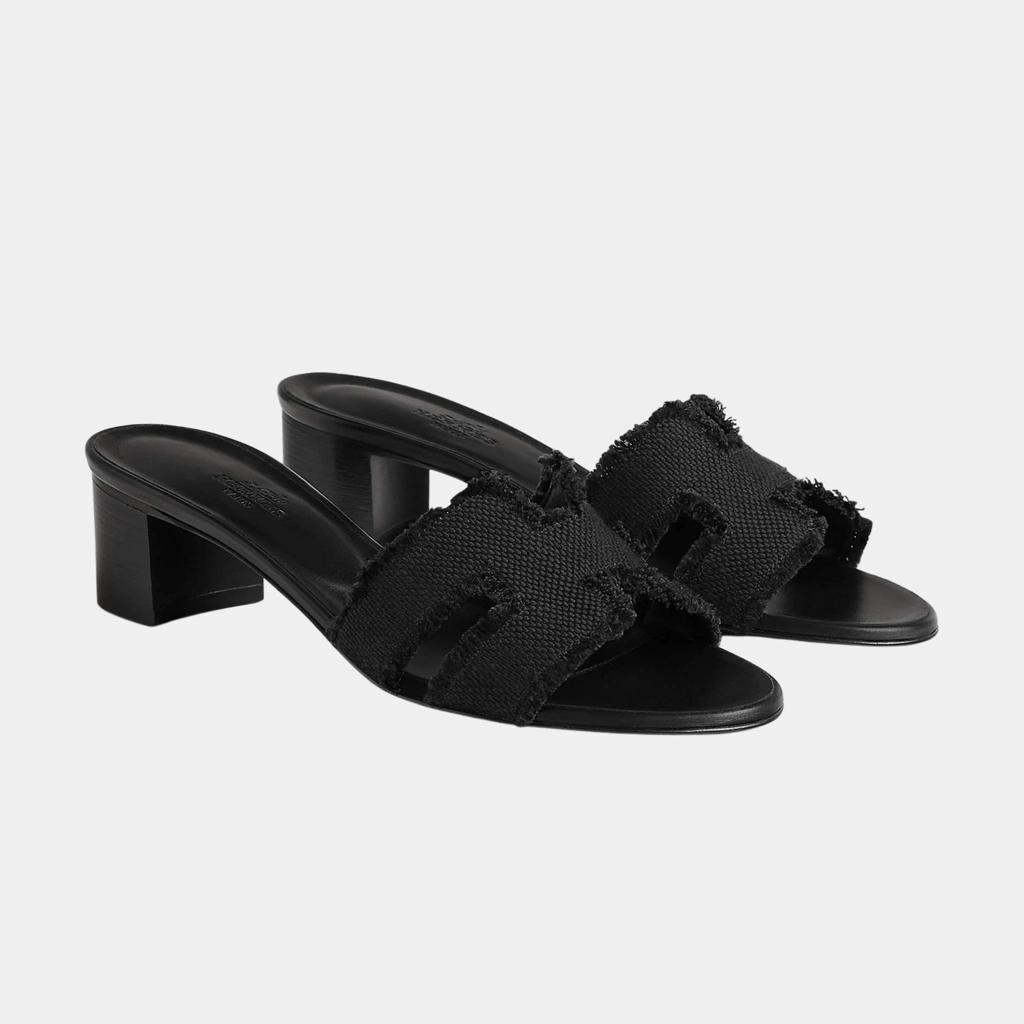 Oasis Sandals Fringed Linen Canvas