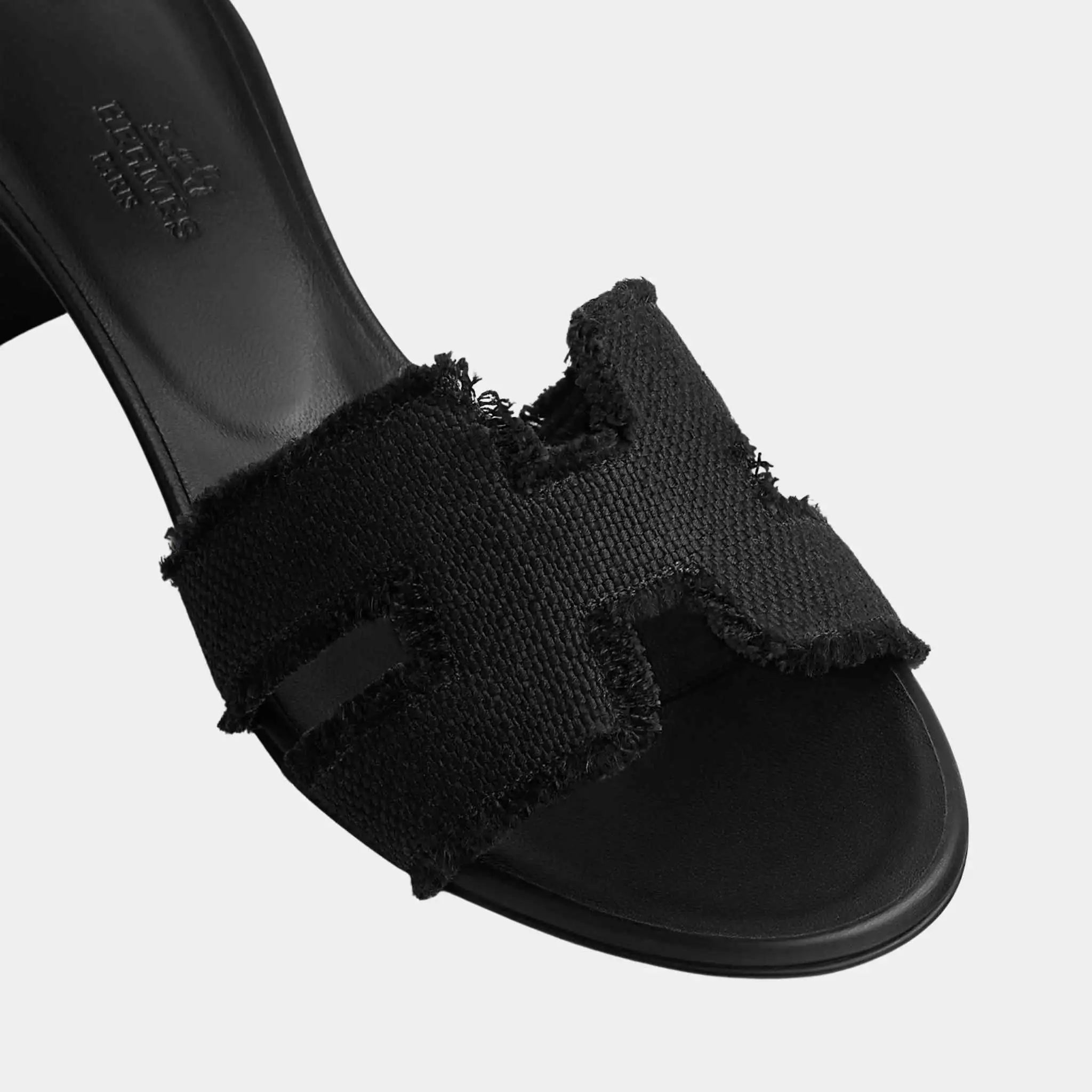 Oasis Sandals Fringed Linen Canvas