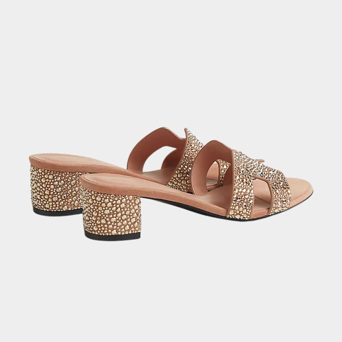 Oasis Sandals Nude With Rhinestones