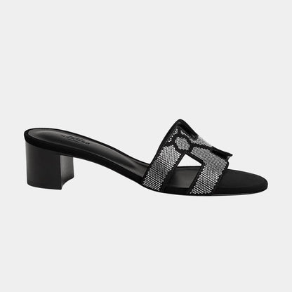 Oasis Sandals in Suede with Figure Artistique Motif