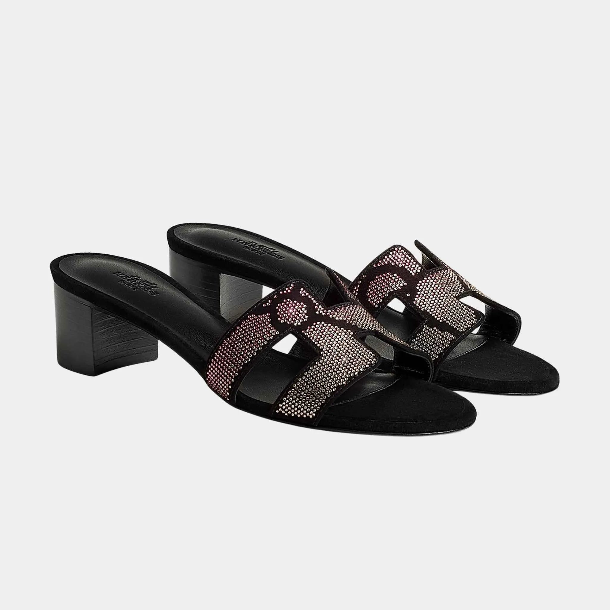 Oasis Sandals in Suede with Figure Artistique Motif