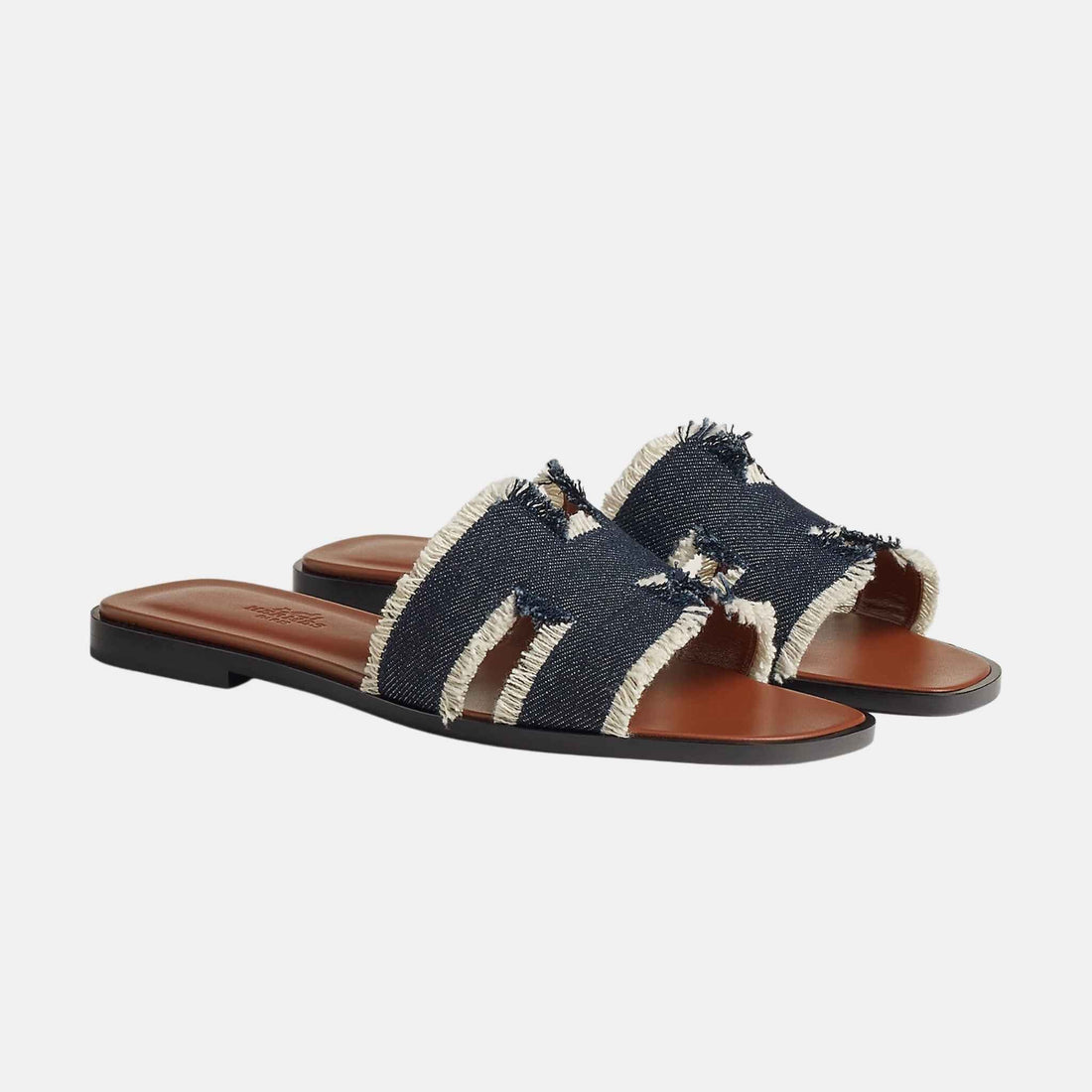 Oran Sandal Fringed Denim