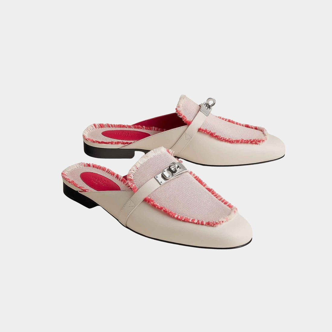 Oz Mule Calfskin and Fringed H Canvas