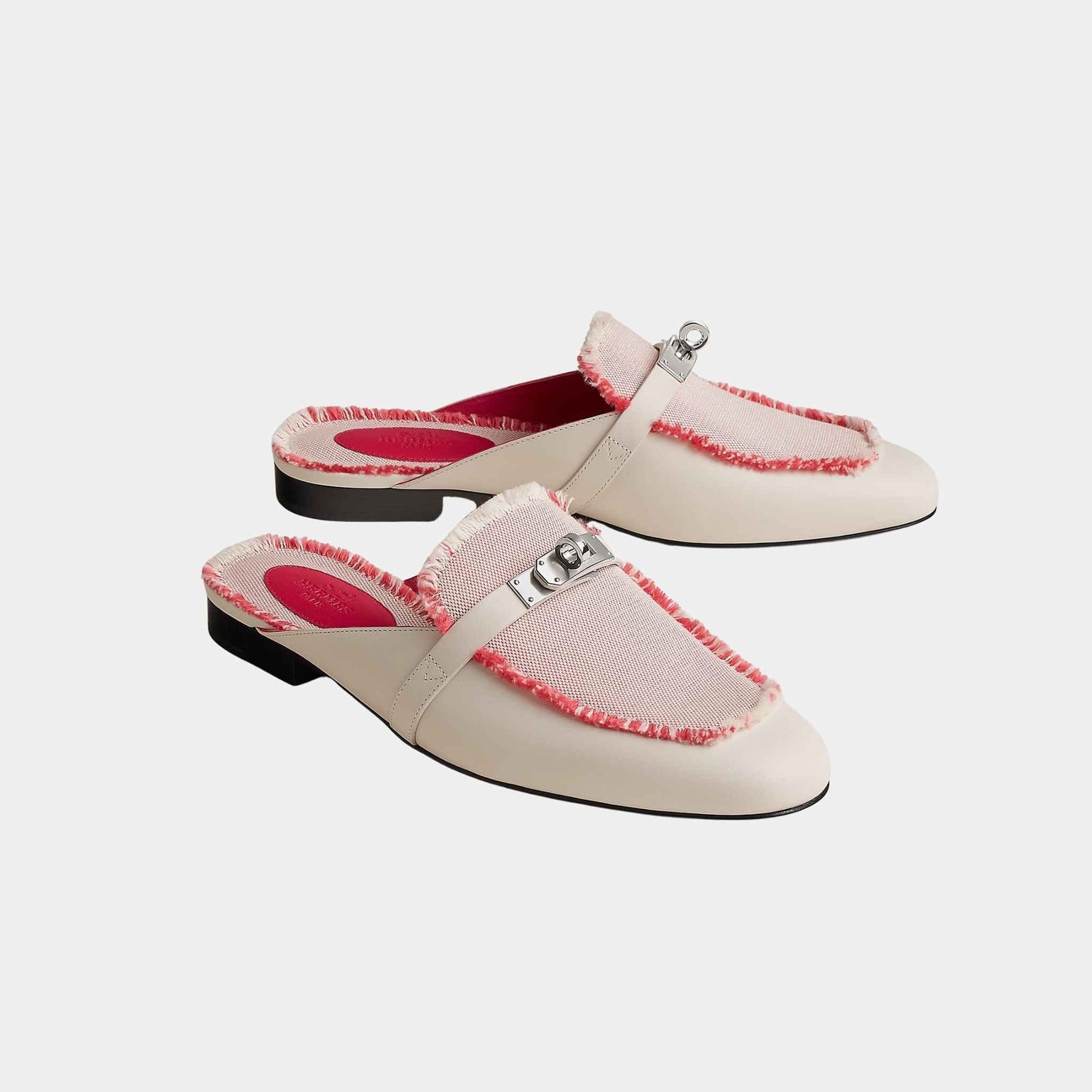 Oz Mule Calfskin and Fringed H Canvas