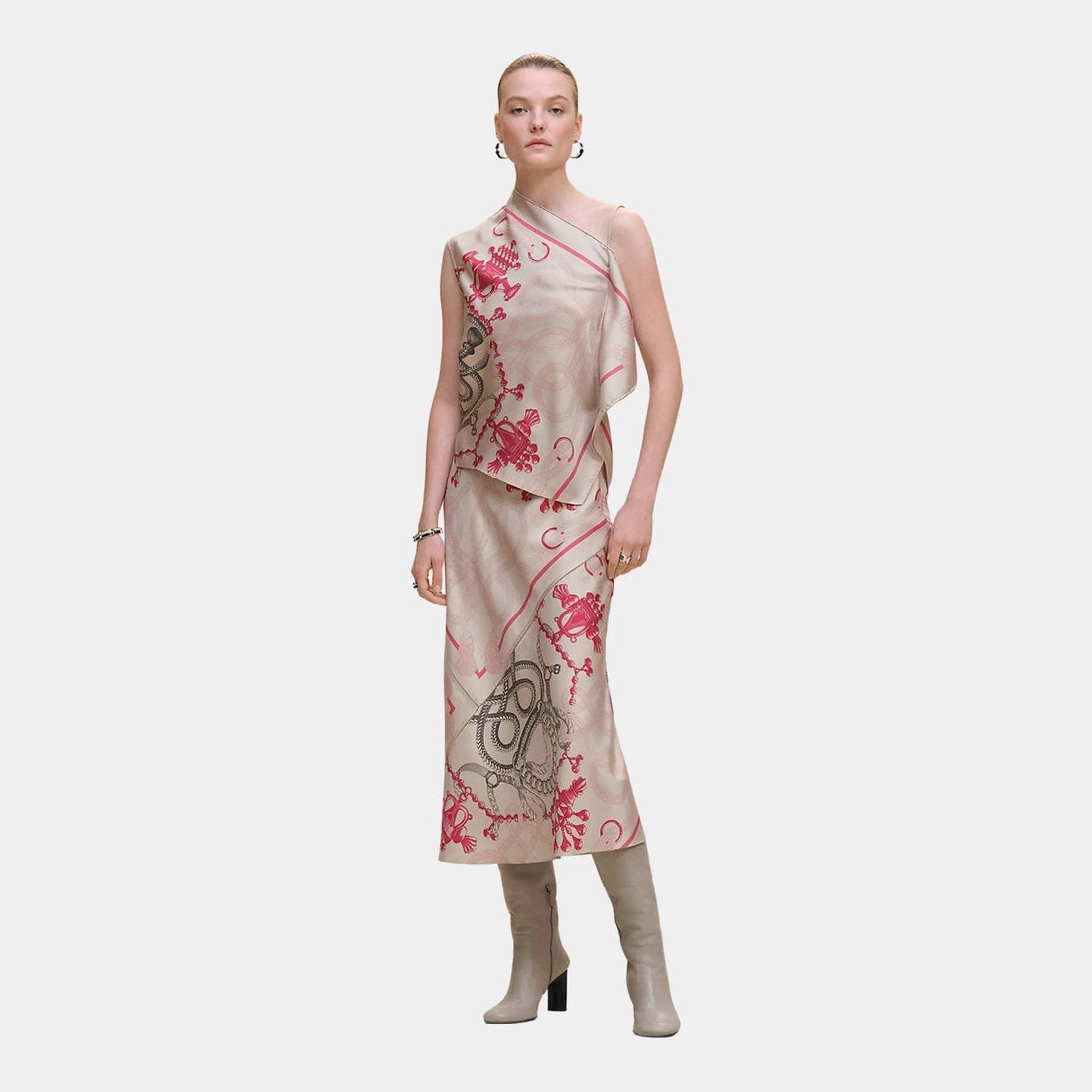 Palefroi Remix Flowy Slanted Skirt