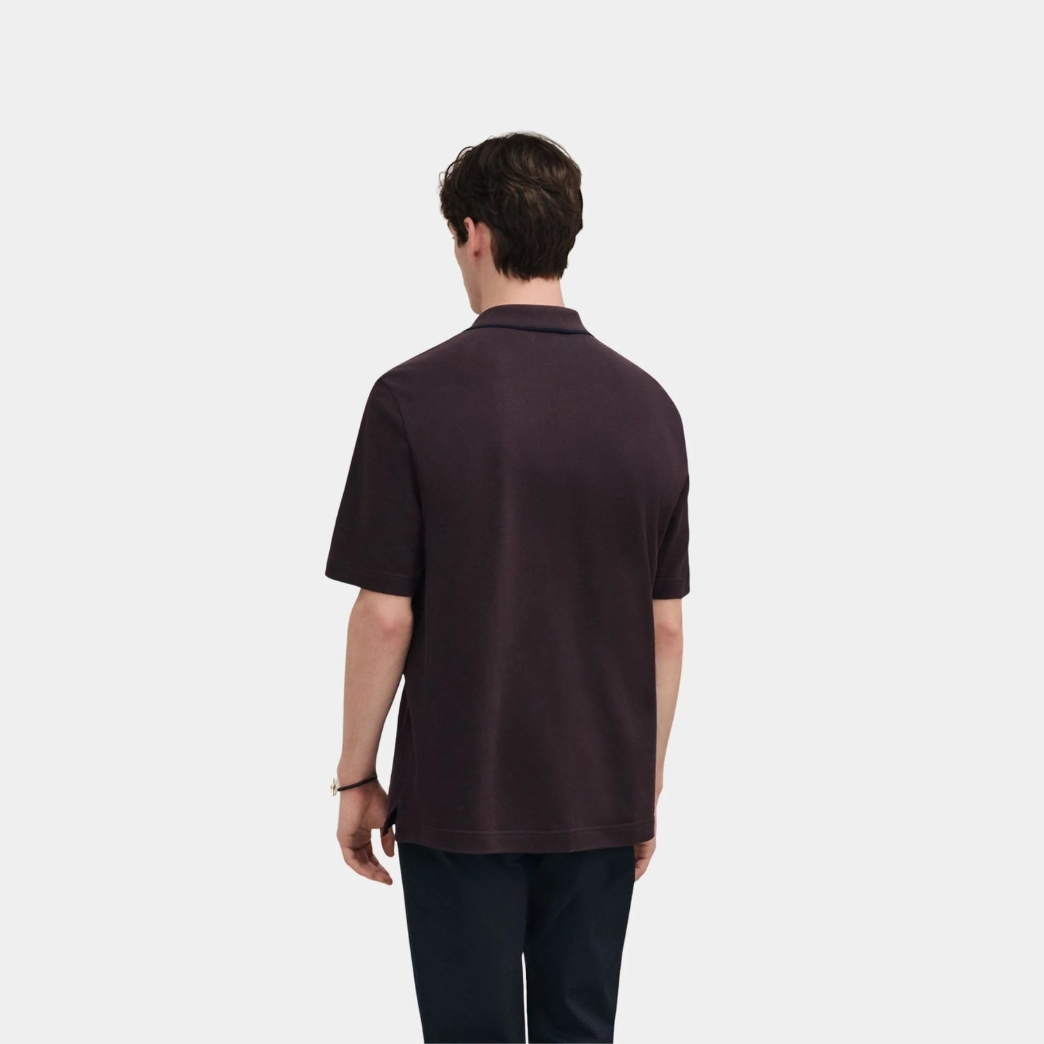 Piqures Sellier Short-sleeve Polo Shirt in Cotton