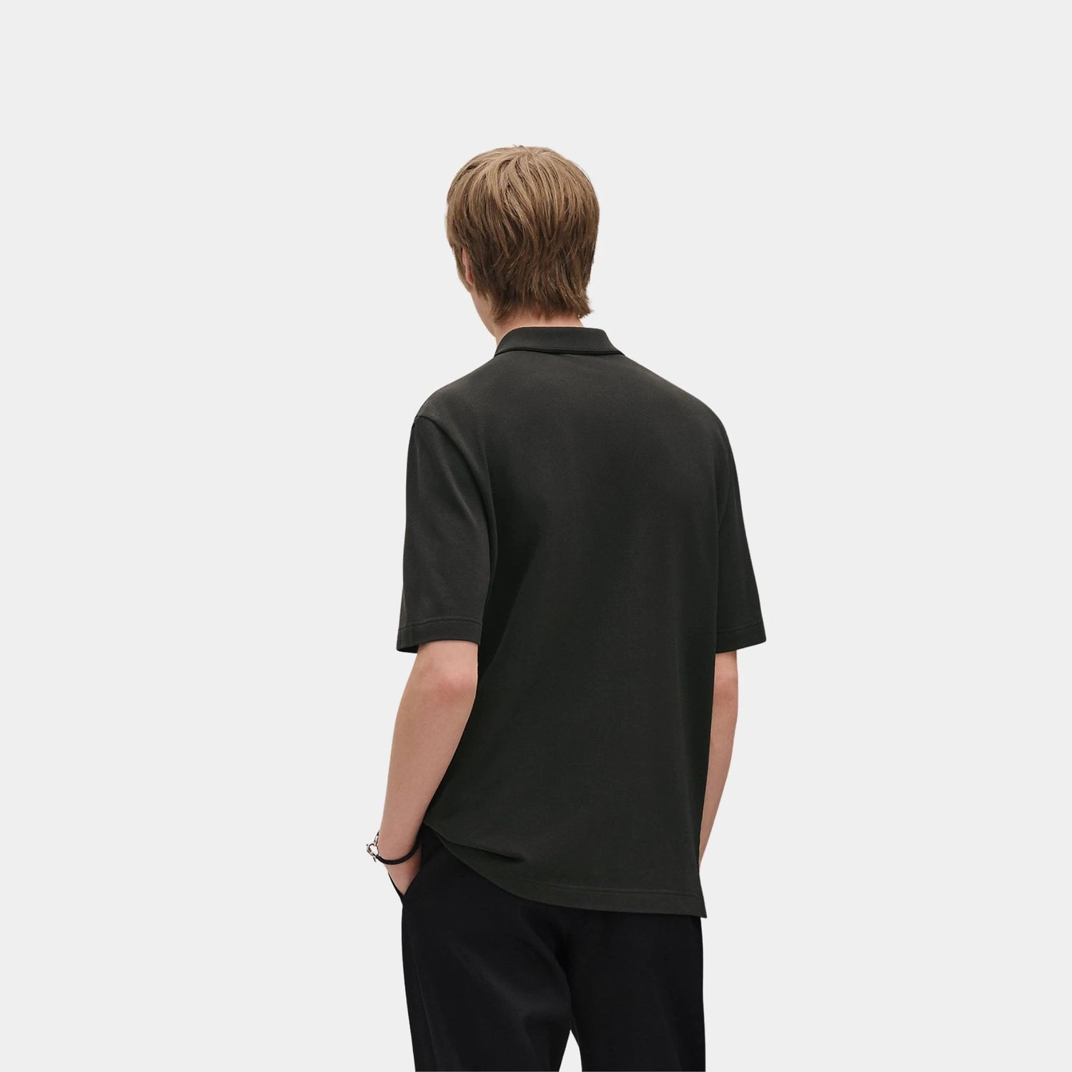 Piqures Sellier Short-sleeve Polo Shirt in Cotton