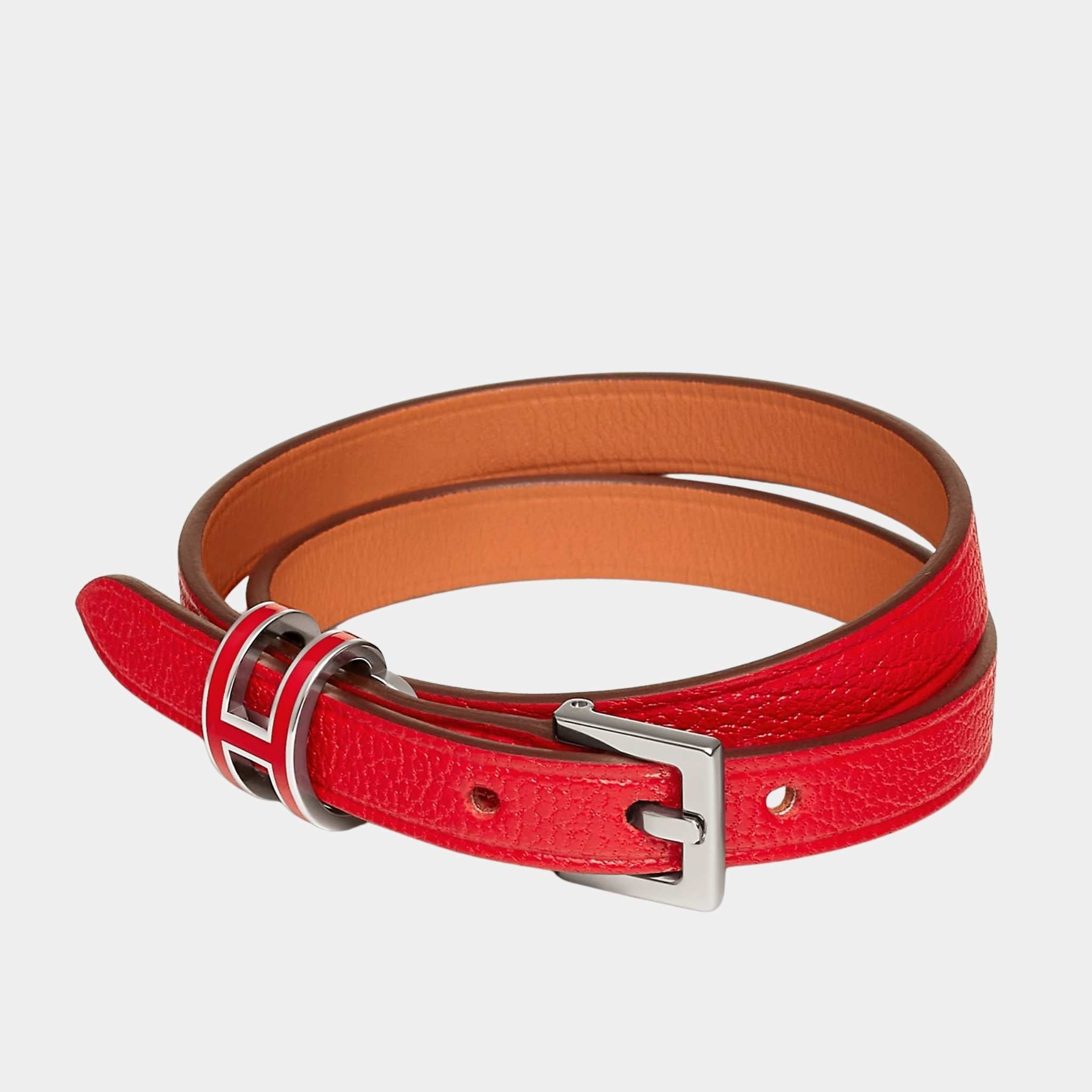 Pop H Double Tour Bracelet Chamkila Goatskin Palladium