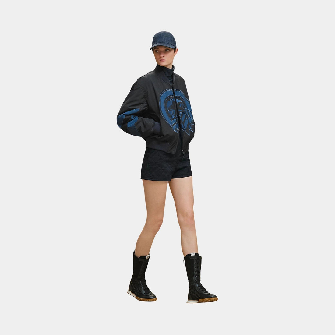 Reversible Bomber Jacket in Feather Canvas
