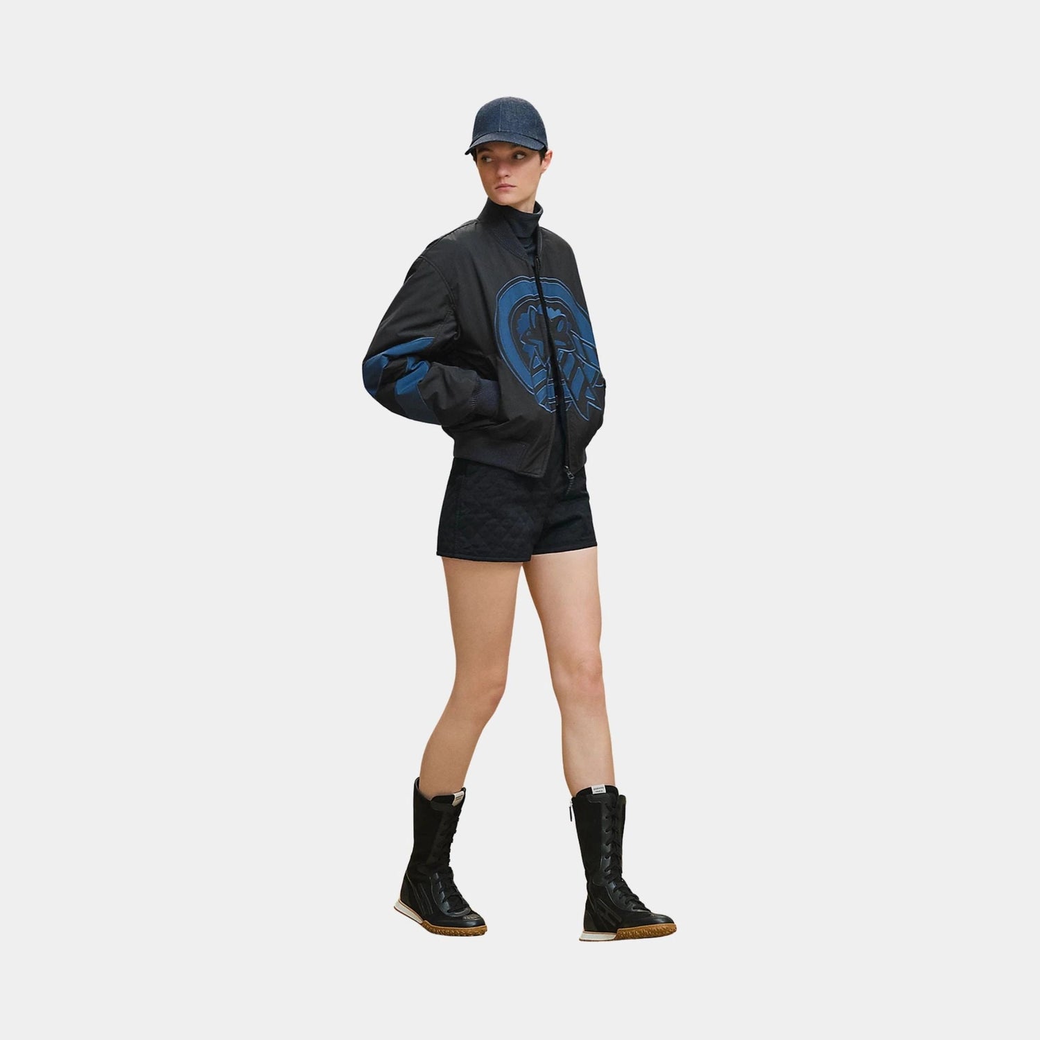 Reversible Bomber Jacket in Feather Canvas