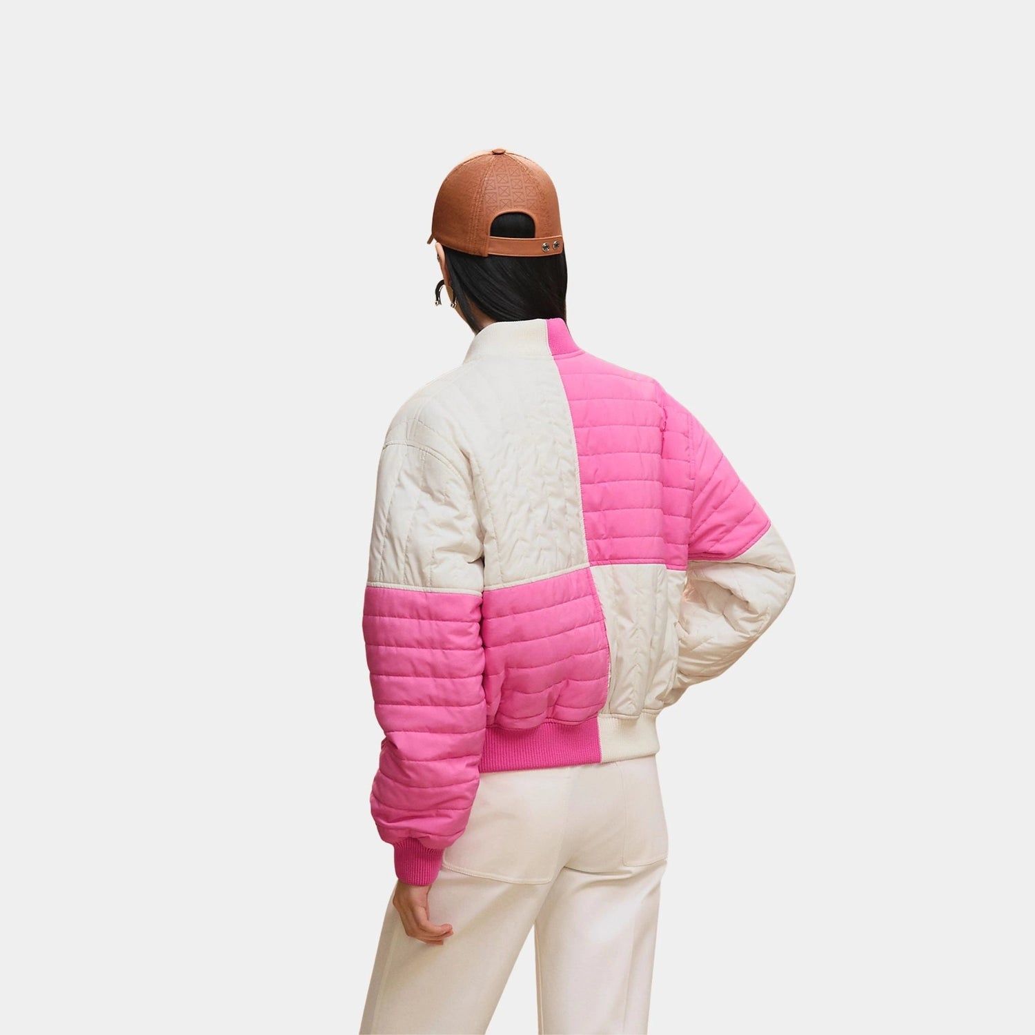 Reversible Bomber Jacket in Feather Canvas