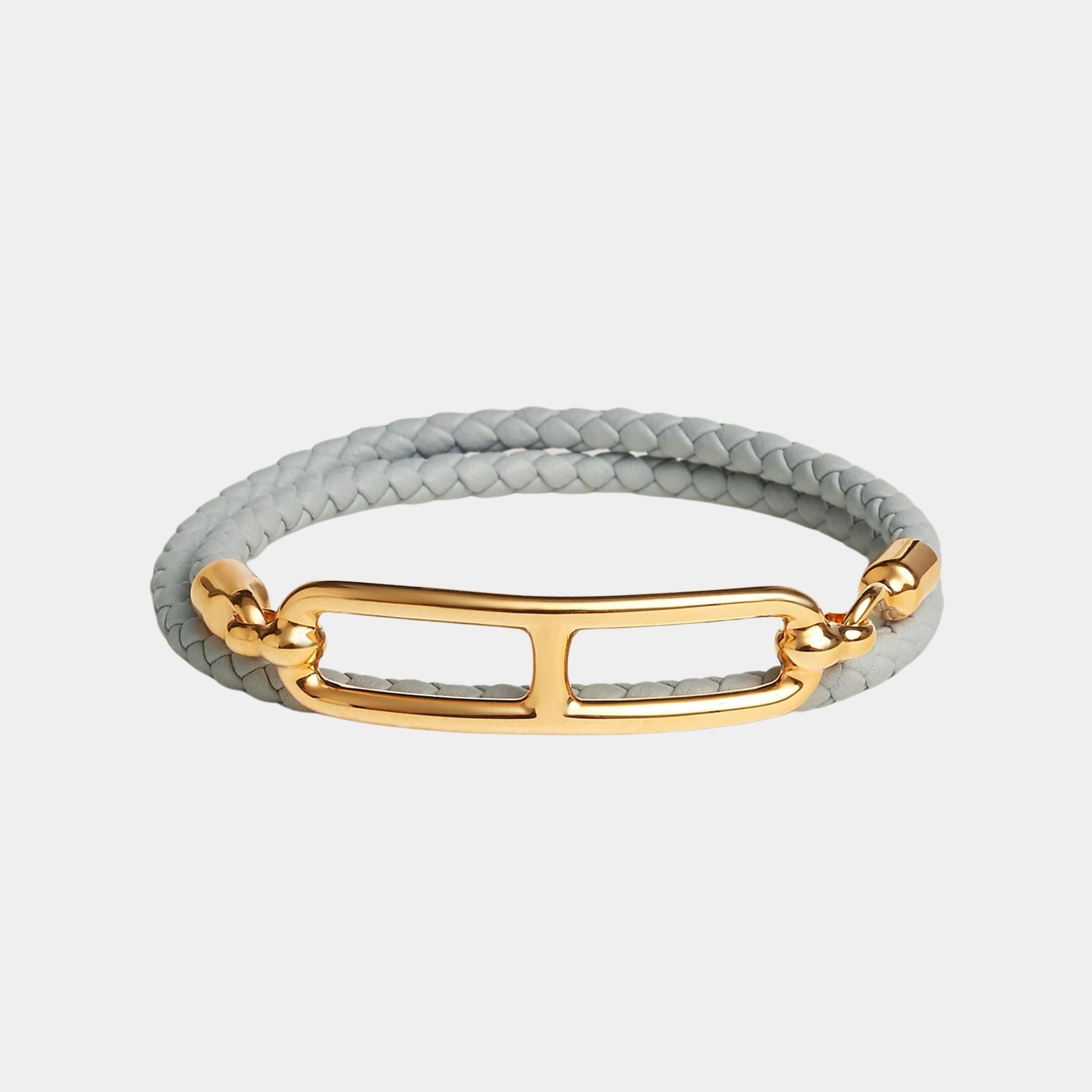 Roulis Double Tour Bracelet Swift Calfskin Gold Plated