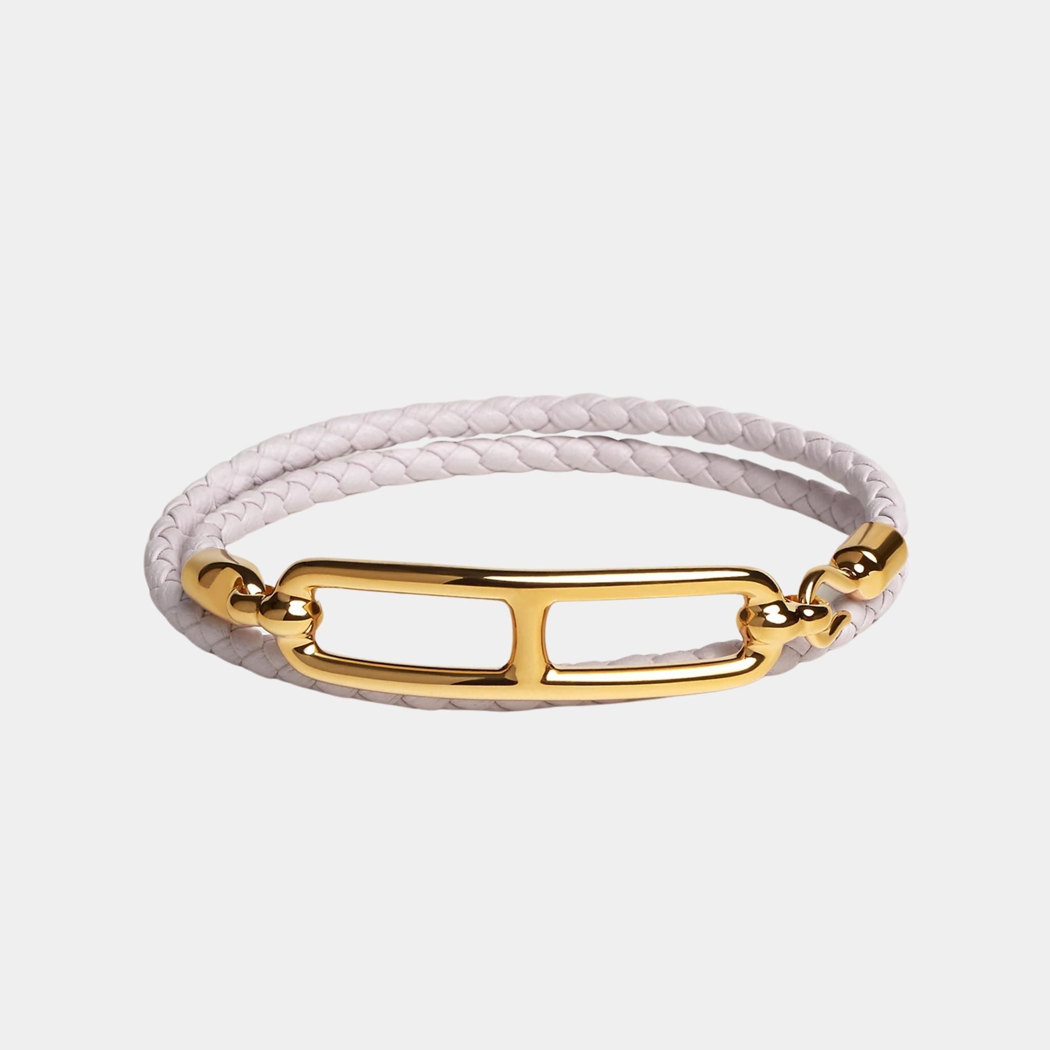 Roulis Double Tour Bracelet Swift Calfskin Gold Plated