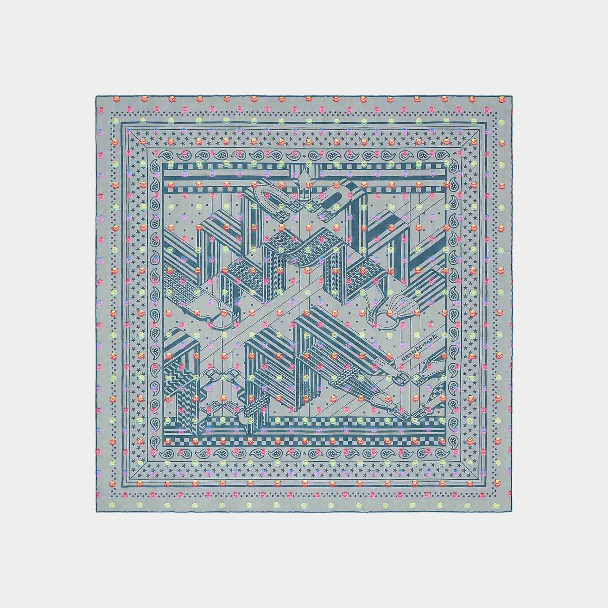 Sangles en Zig Zag Pois Rainbow Scarf 60