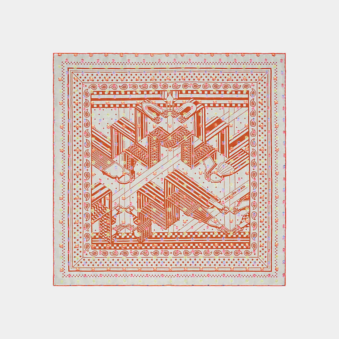 Sangles en Zig Zag Pois Rainbow Scarf 60
