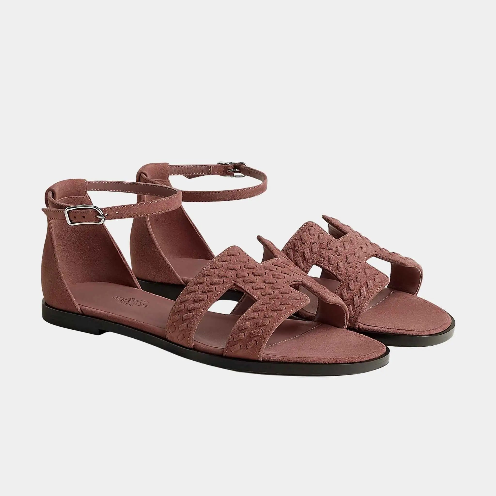 Santorini Sandal Braided Suede Goatskin