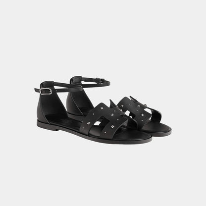 Santorini Sandals Calfskin With Medor Studs