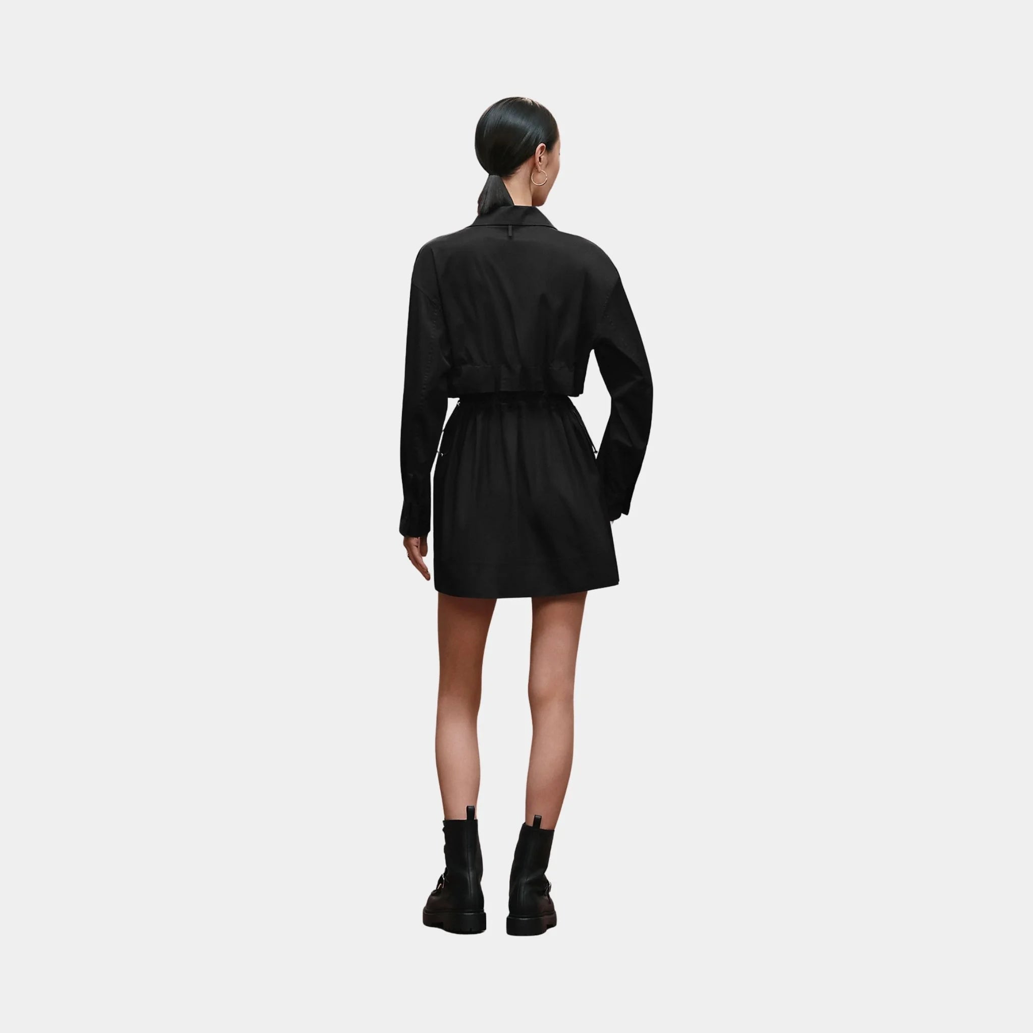 Short Polo Dress in Cotton Twill