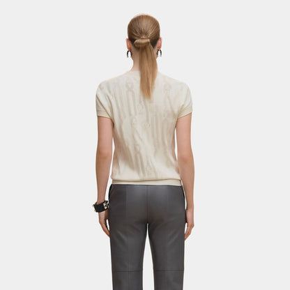 Short-sleeved Sweater with Palefroi Remix Motif