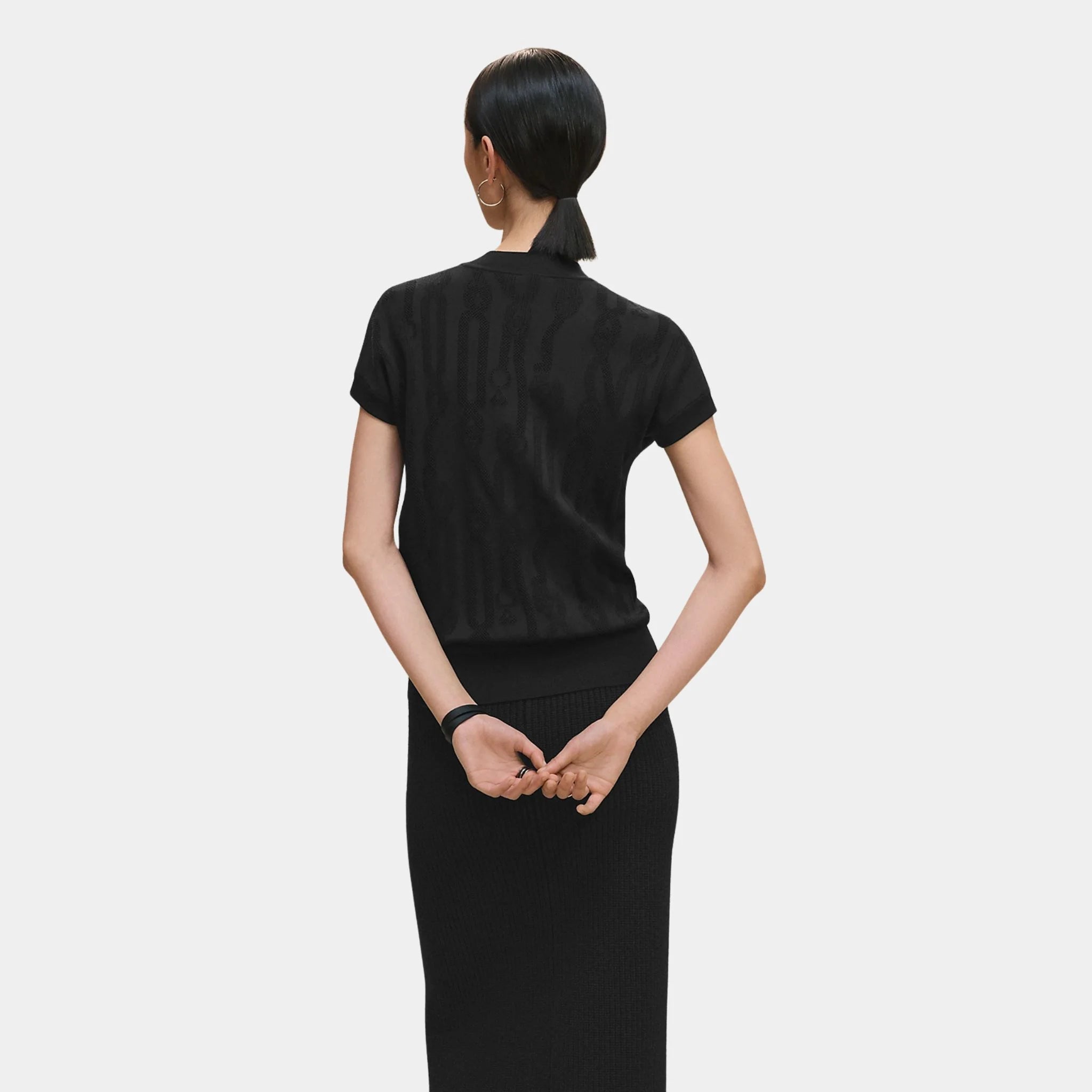 Short-sleeved Sweater with Palefroi Remix Motif