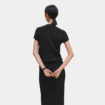 Short-sleeved Sweater with Palefroi Remix Motif