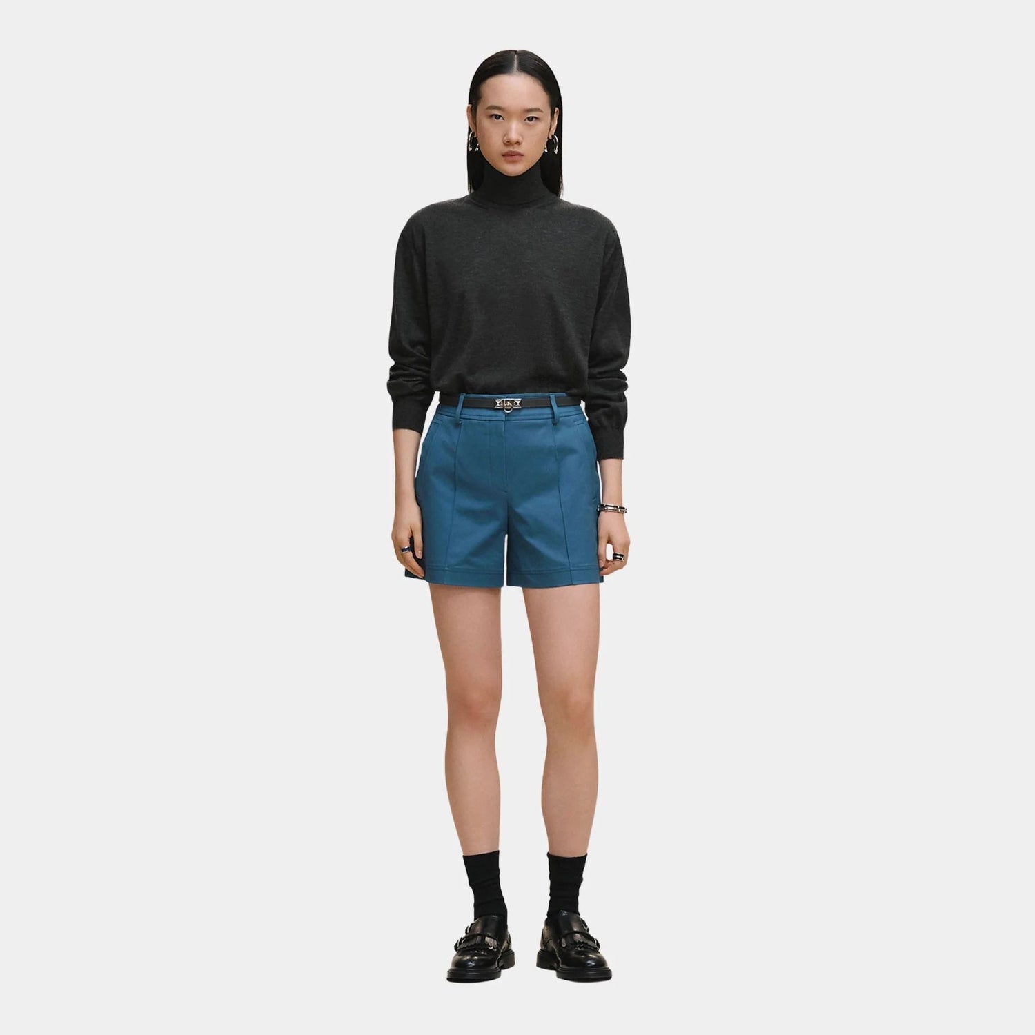 Shorts in Double Stretch Cotton Twill