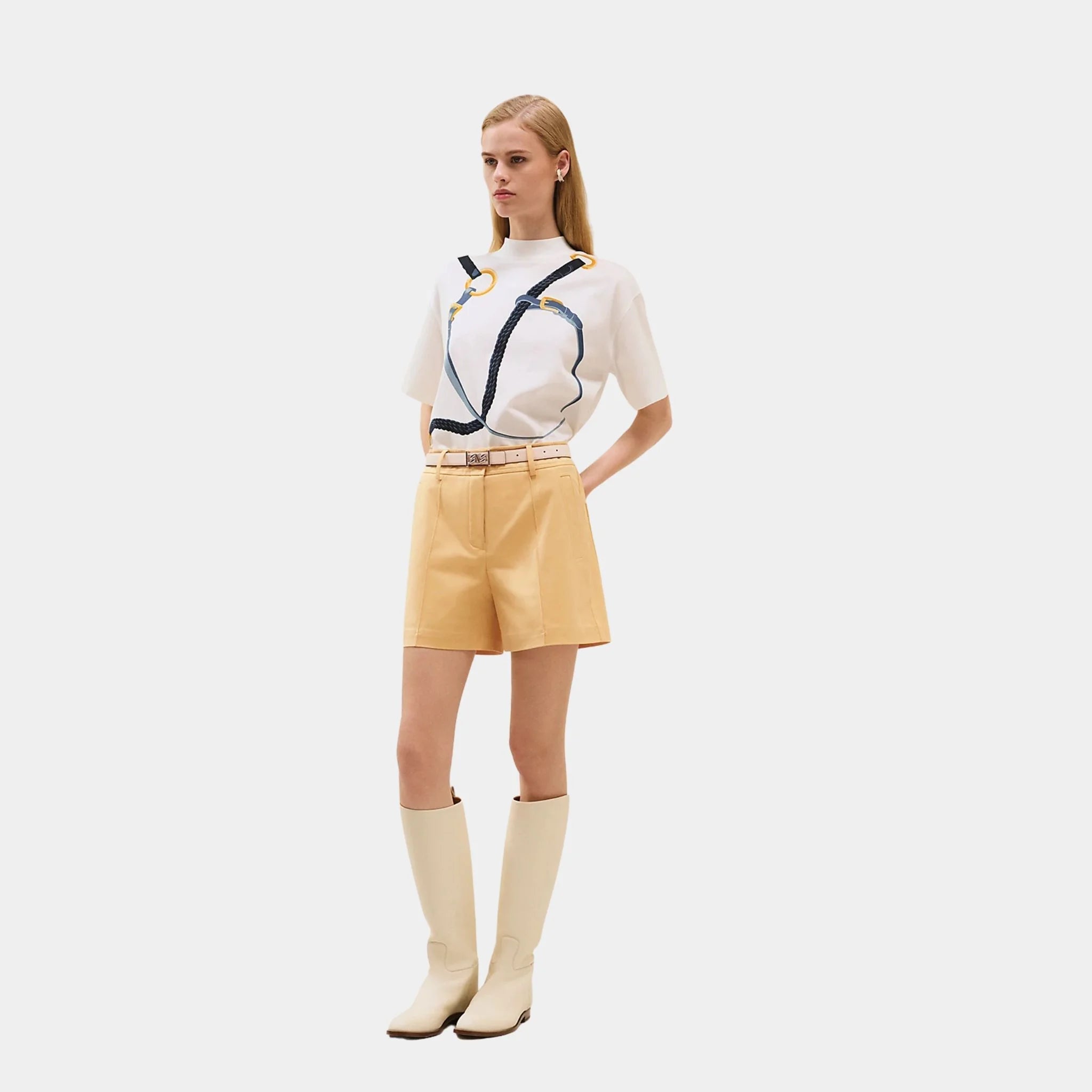 Shorts in Double Stretch Cotton Twill