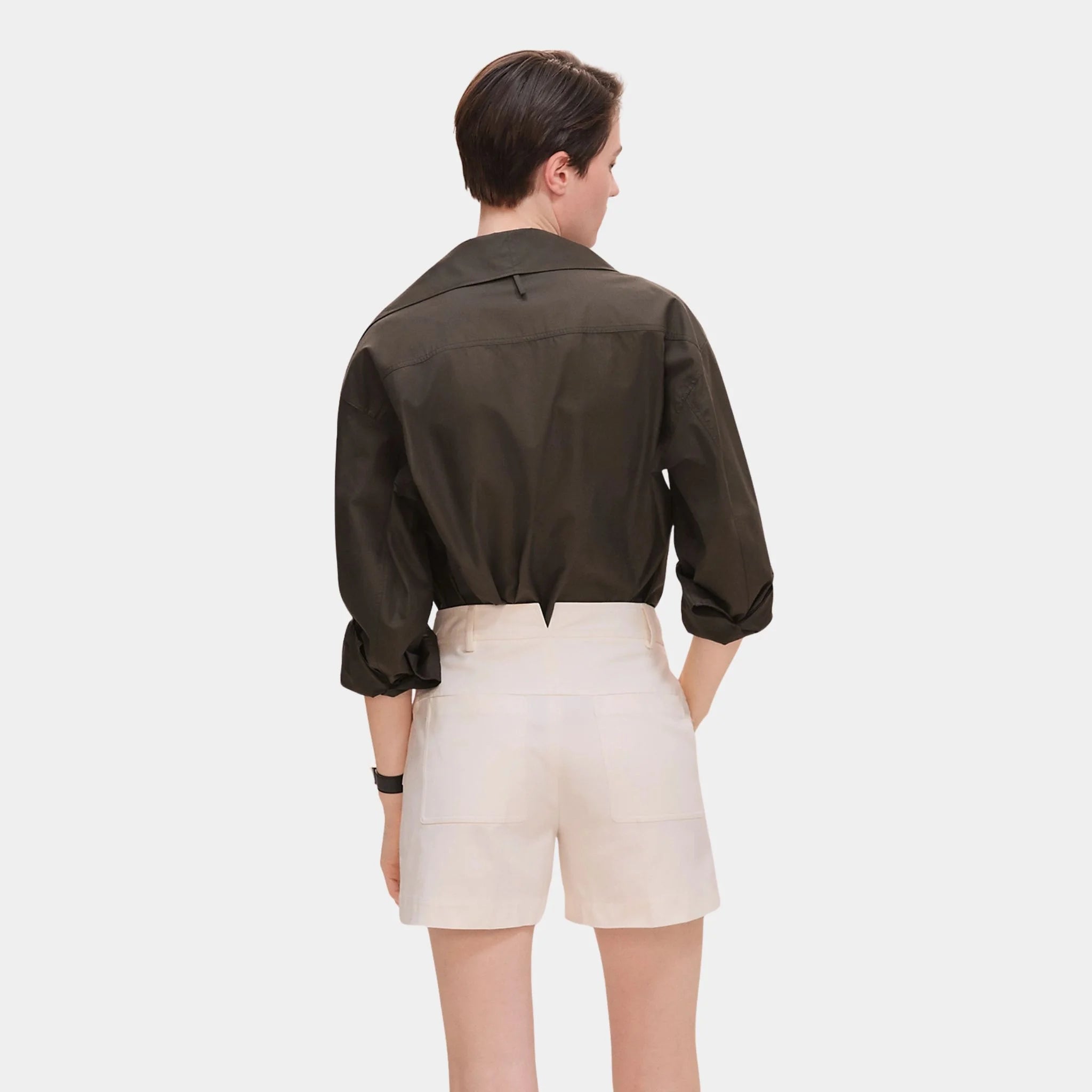 Shorts in Double Stretch Cotton Twill