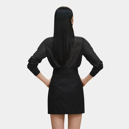 Skirt in Double Stretch Cotton Twill