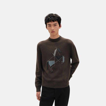 Tangram Horse Round Neck Sweater