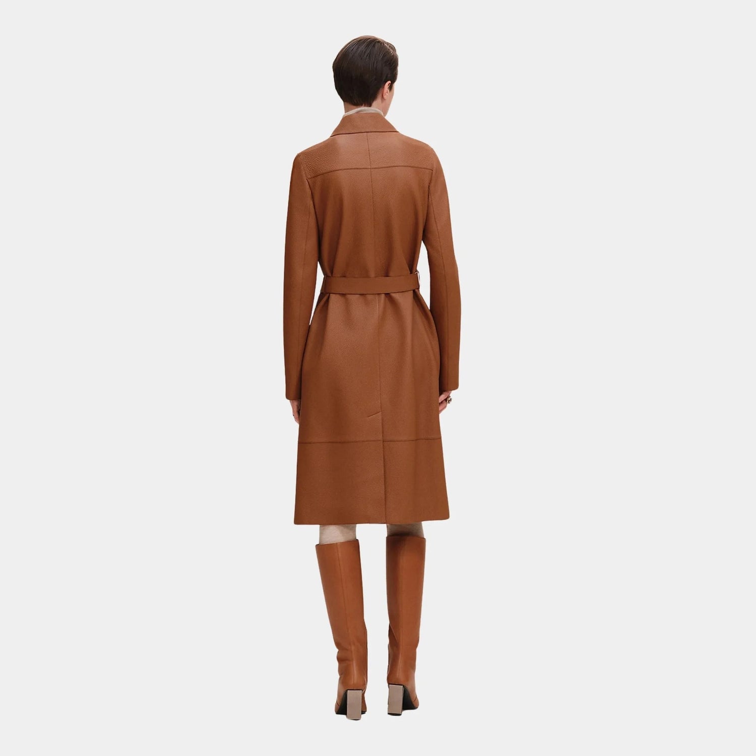 Trench Coat in Washed Deer
