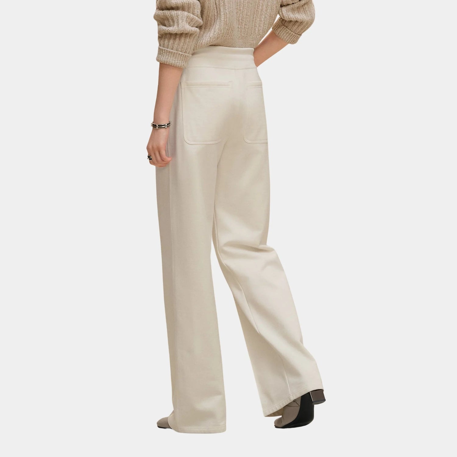 Wide-legged Pants in Plain Fleece